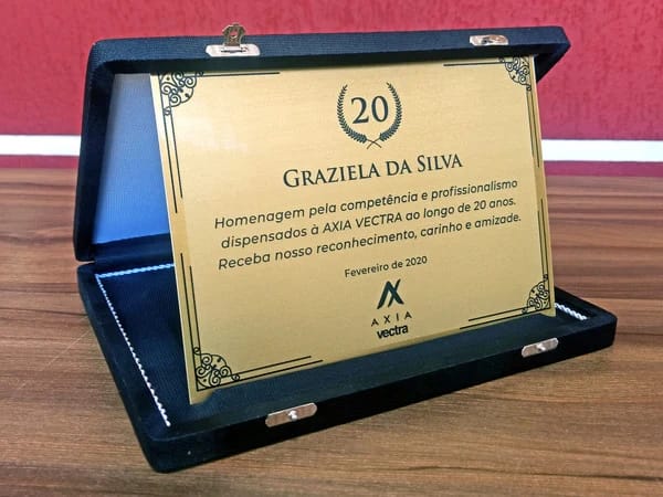 Placa Homenagem Personalizada